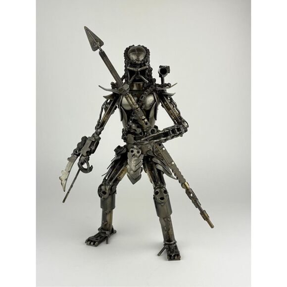 Predator Hunter Scrap Metal Art Sculpture Collectible Film Gift Brutalist Large - Picture 1 of 10